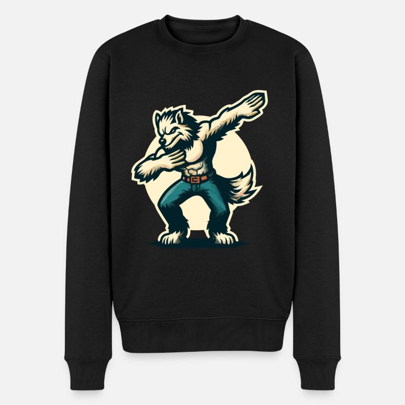Dabbing Werewolf Funny Dabbing Design - Men's Premium Organic Jumper - black