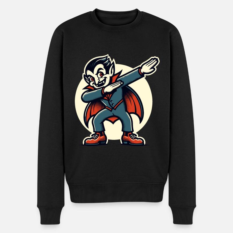 Dabbing Vampire Funny Dabbing Design - Men's Premium Organic Jumper - black