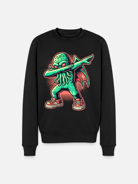 Funny Dabbing Cthulhu Dabbing Design - Men's Premium Organic Jumper - black