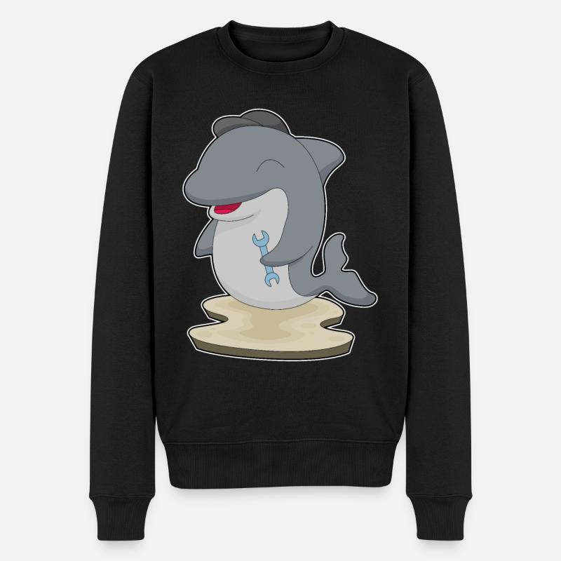 Clé artisanale dauphin - Pull Premium bio Homme - noir