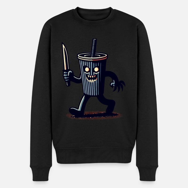 Scary Psycho Drinking Cup Boissons - Pull Premium bio Homme - noir