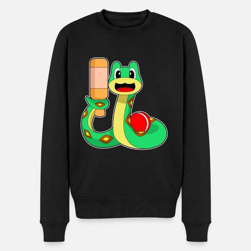 Serpent Cricket Batte de cricket - Pull Premium bio Homme - noir