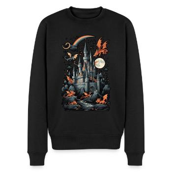 Spooky Haunted Castle Magical Haunted Castle - Men's Premium Organic Jumper - black - Front - Nico (187cm)