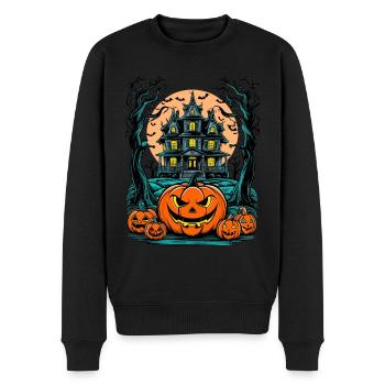 Spooky Haunted House Spooky Haunted Villa - Men's Premium Organic Jumper - black - Front - Nico (187cm)