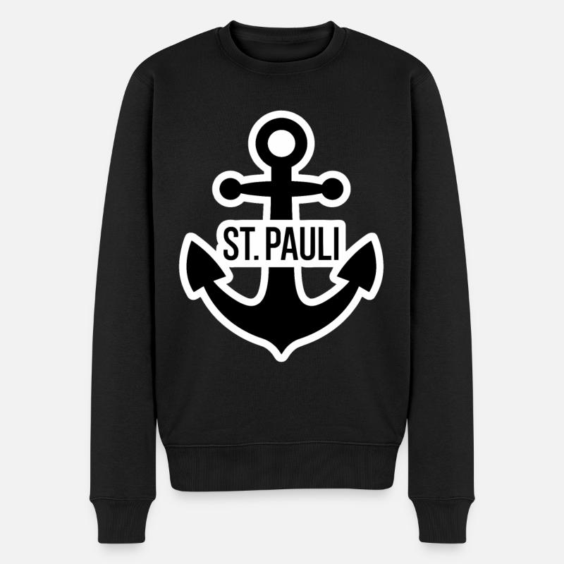 St. Pauli Anker Reeperbahn Kiez - Pull Premium bio Homme - noir