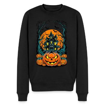 Spooky Haunted House Spooky Haunted Villa - Men's Premium Organic Jumper - black - Front - Nico (187cm)