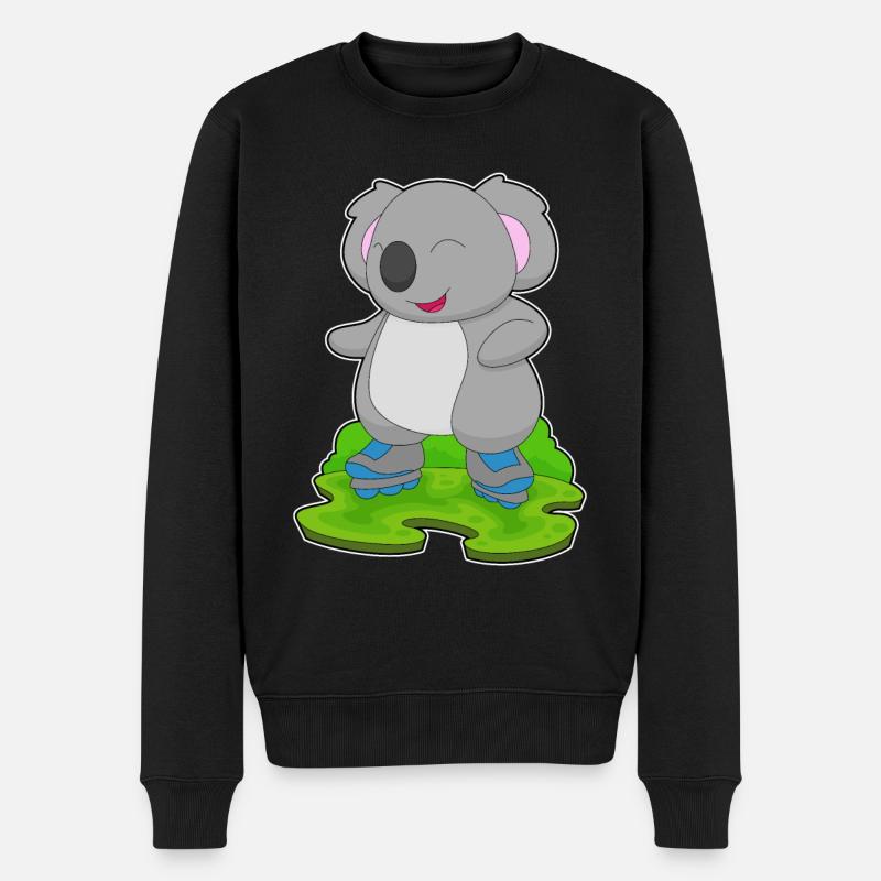 Koala Inline skating Rollschuhe - Männer Premium Bio Pullover - Schwarz