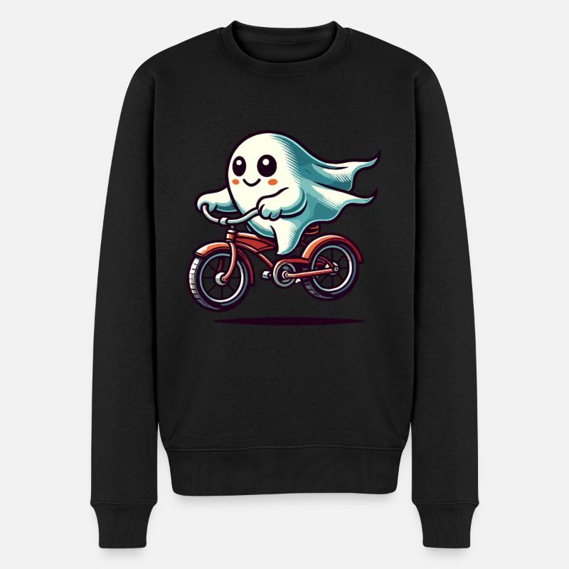 Vélo Ghost Spooky Season Outfit - Pull Premium bio Homme - noir