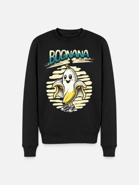 Funny Banana Ghost Ghosts Boonana - Men's Premium Organic Jumper - black