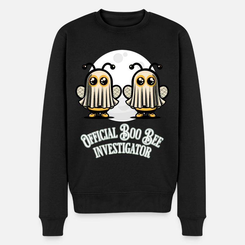 Offizieller Boo Bienen Untersucher Lustiger Spruch - Männer Premium Bio Pullover - Schwarz