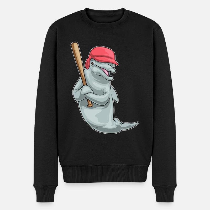 Batte de baseball Dolphin - Pull Premium bio Homme - noir