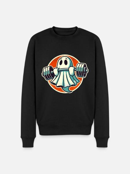 Bodybuilding Ghost Funny Gym Ghost - Men's Premium Organic Jumper - black