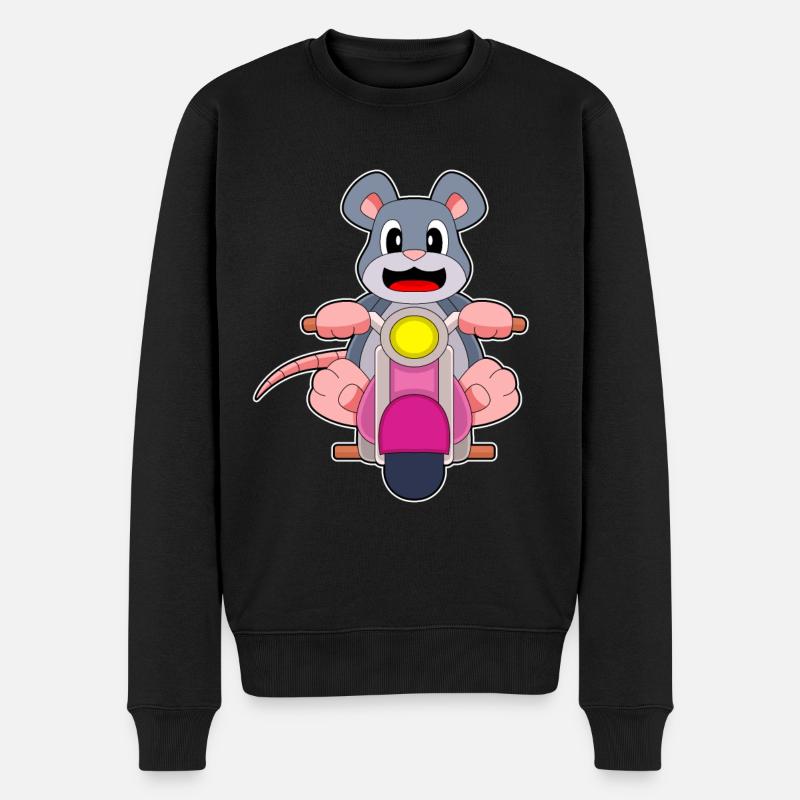 Mouse Motorcycle - Men's Premium Organic Jumper - black