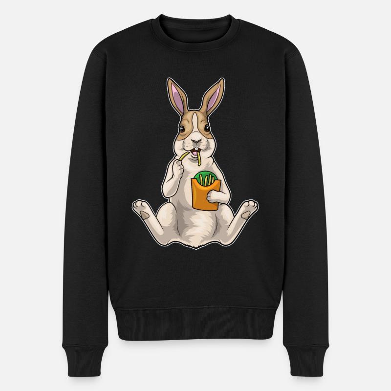 Frites lapin - Pull Premium bio Homme - noir