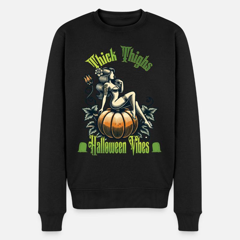 Drôle Halloween Thick Thighs Vibes - Pull Premium bio Homme - noir