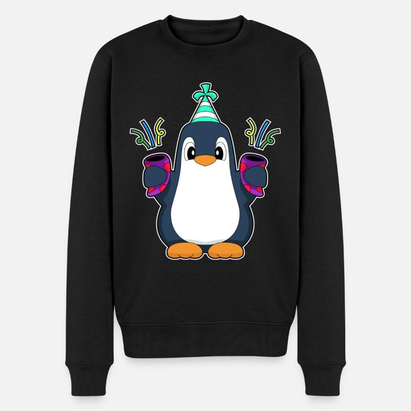 Pingouin Anniversaire Confettis - Pull Premium bio Homme - noir
