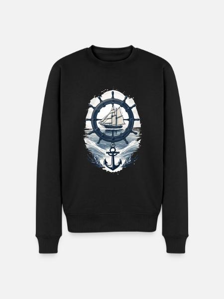 Maritime Adventure Sailing Ship - Men's Premium Organic Jumper - black