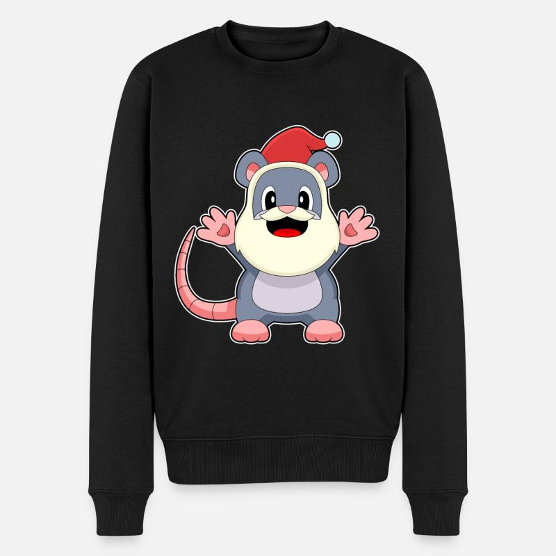 Souris Noël Père Noël - Pull Premium bio Homme - noir