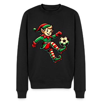 Elfe de Noël Joueur de football Noël Football - Pull Premium bio Homme - noir - Devant - Nico (187cm)