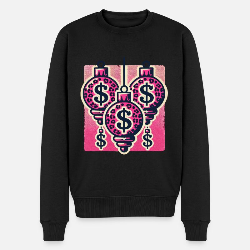 Weihnachtsschmuck Mit Dollarzeichen - Männer Premium Bio Pullover - Schwarz