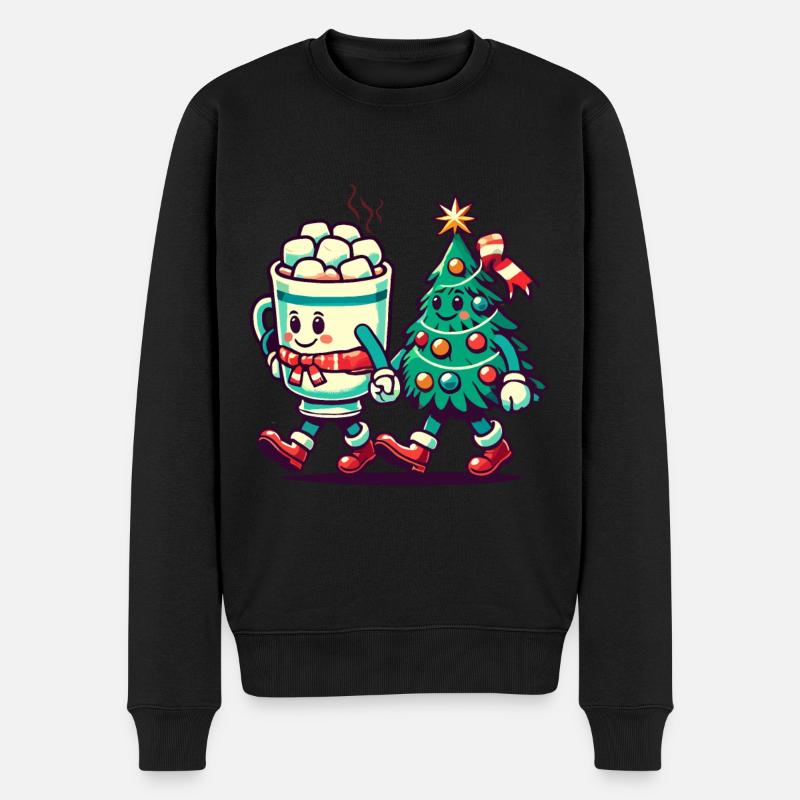 Joyeux Noël Style Rétro - Pull Premium bio Homme - noir