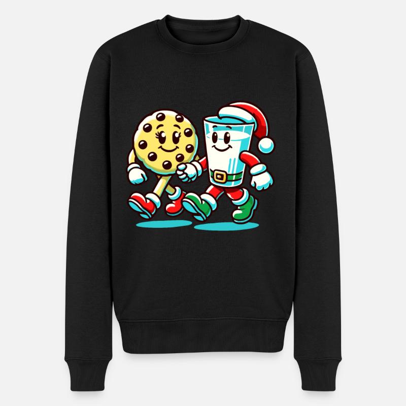 Joyeux Noël Biscuits Et Lait - Pull Premium bio Homme - noir
