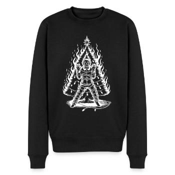 Listiger Sarkasmus Horror Weihnachten Design - Männer Premium Bio Pullover - Schwarz - Vorne - Nico (187cm)