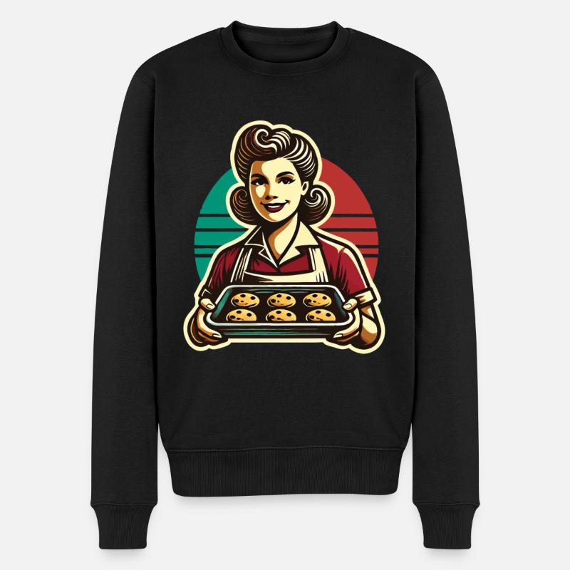 Expérience de pâtisserie nostalgique rétro - Pull Premium bio Homme - noir