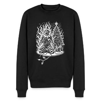 Listiger Sarkasmus Weihnachts-Horror - Männer Premium Bio Pullover - Schwarz - Vorne - Nico (187cm)