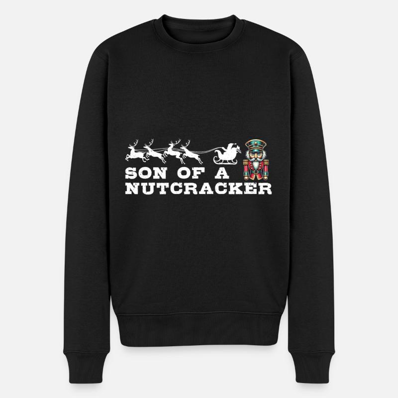 Christmas Nutcracker Fun - Men's Premium Organic Jumper - black