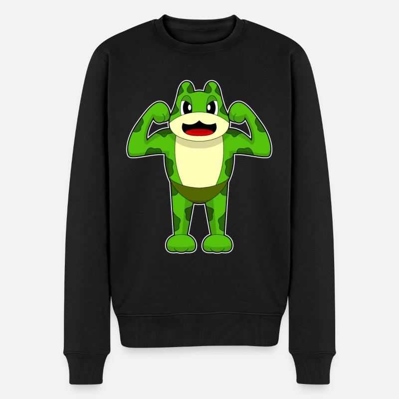 Frog Bodybuilder Musculation - Pull Premium bio Homme - noir