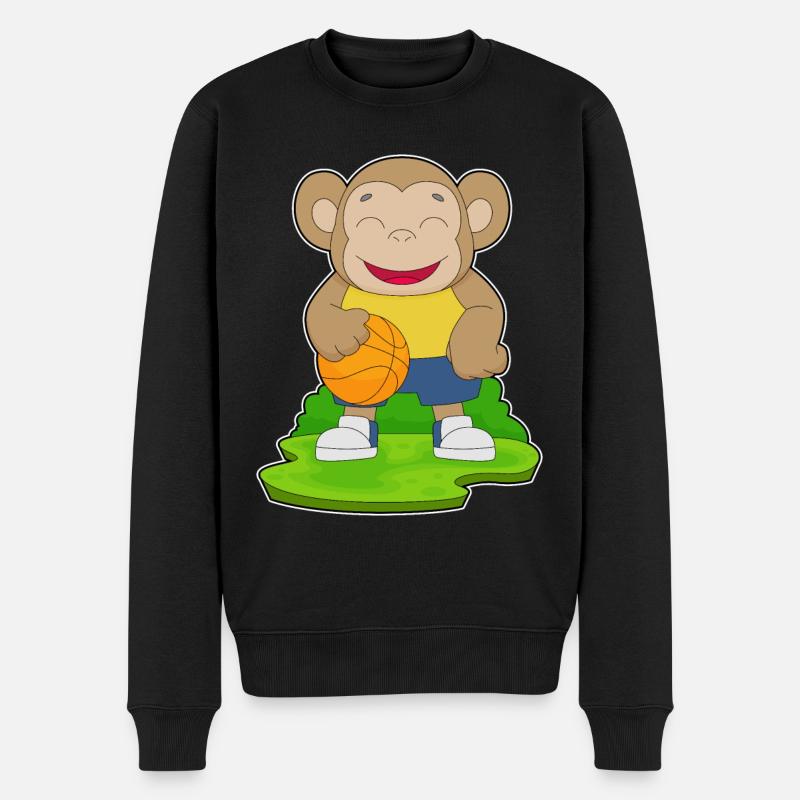 Singe Basketteur Basketteur - Pull Premium bio Homme - noir