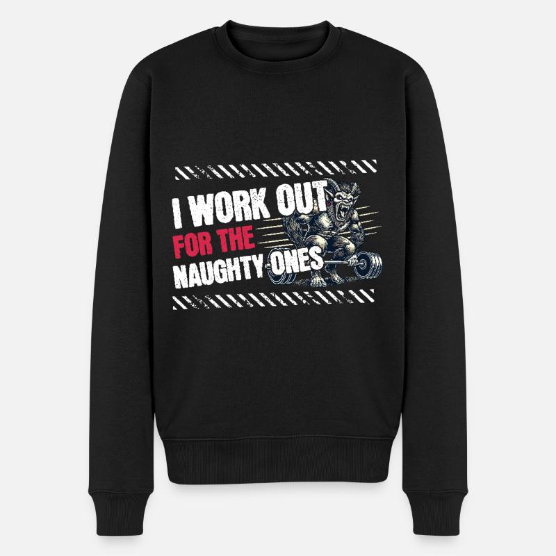 Entraînement Krampus pour les coquins - Pull Premium bio Homme - noir