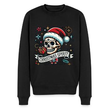 Streetwear Aesthetic Weihnachtsgeist Tattoo Stil - Männer Premium Bio Pullover - Schwarz - Vorne - Nico (187cm)