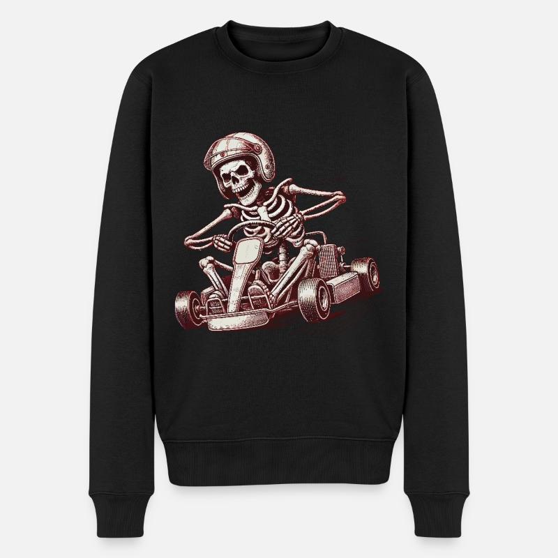 Skeleton Go-Kart Retro Adventure - Pull Premium bio Homme - noir