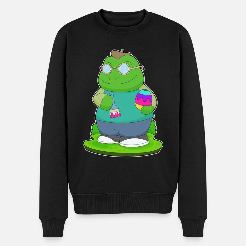 Grenouille Peintre de Pâques - Pull Premium bio Homme - noir