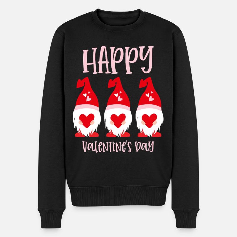 Gnome Bonne Saint-Valentin - Pull Premium bio Homme - noir