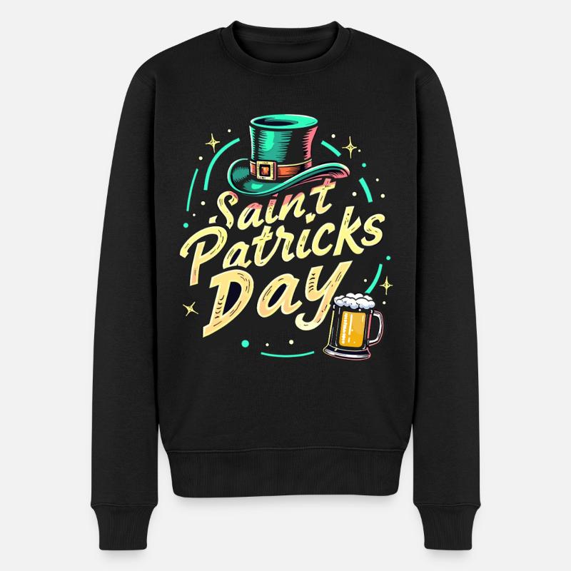 Saint Patrick`s Day Beer - Männer Premium Bio Pullover - Schwarz