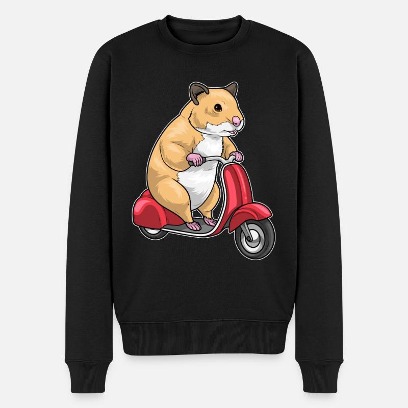 Hamster Scooter - Pull Premium bio Homme - noir