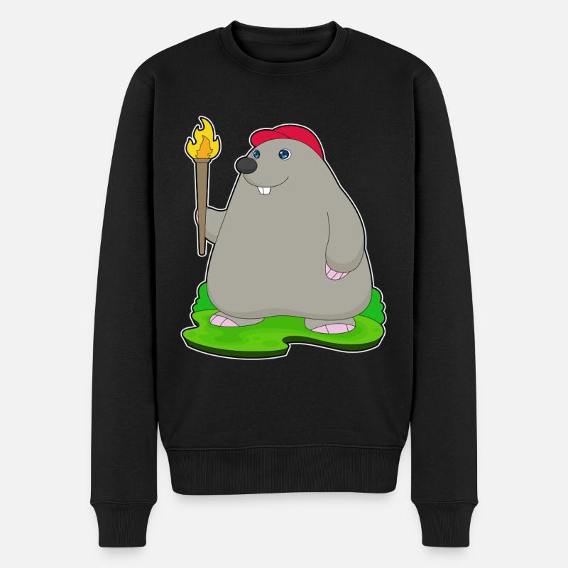 Torche taupe - Pull Premium bio Homme - noir