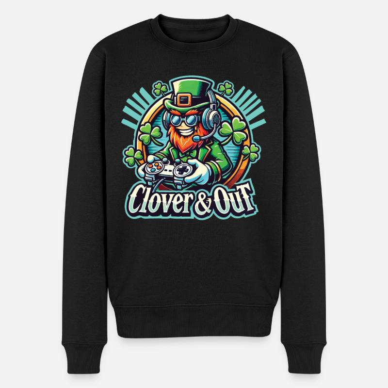 Saint-Patrick Clover & Out Gaming - Pull Premium bio Homme - noir