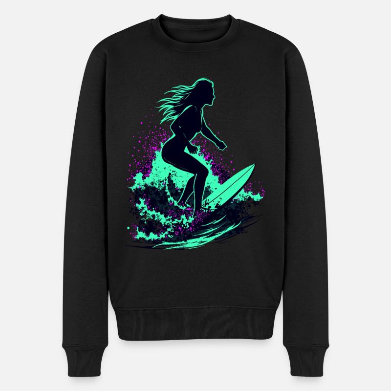 Surfeur élégant Surfer Surfer - Pull Premium bio Homme - noir