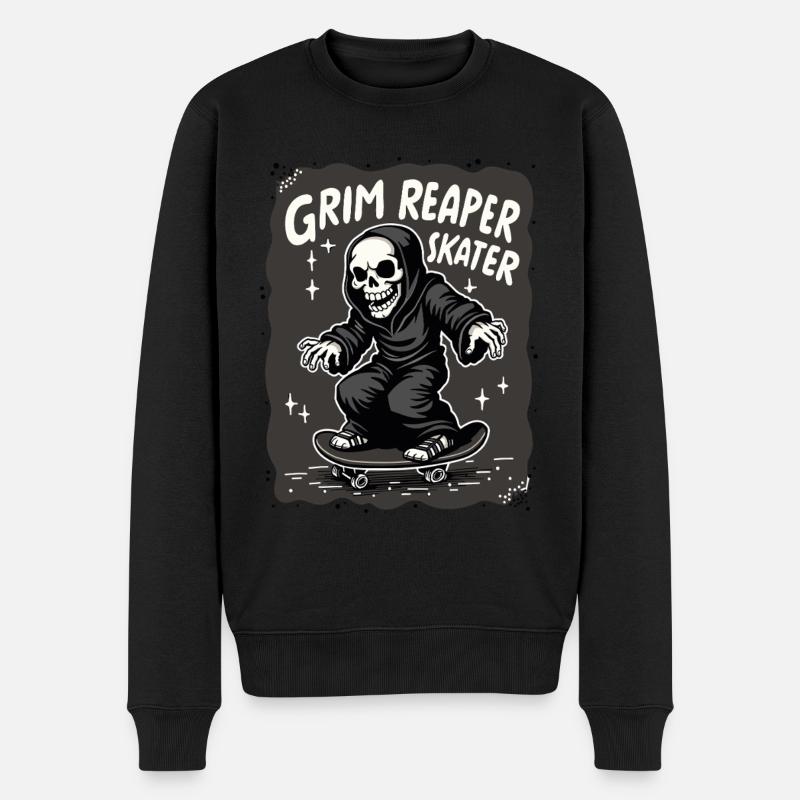 Skateboard Sensenmann – Style Grim Reaper - Pull Premium bio Homme - noir