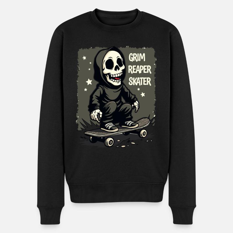 Skateboard Sensenmann – Style Grim Reaper - Pull Premium bio Homme - noir