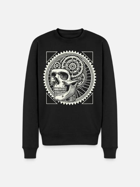 Bicycle Lovers Skull Gears - Men's Premium Organic Jumper - black