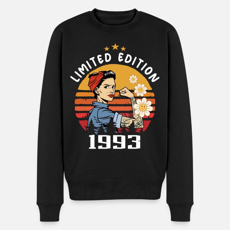 Rétro Année de naissance 1993 Vintage Anniversaire 1993 - Pull Premium bio Homme - noir