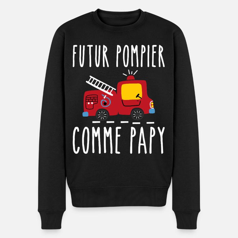 Futur pompier cadeau humour - Pull Premium bio Homme - noir