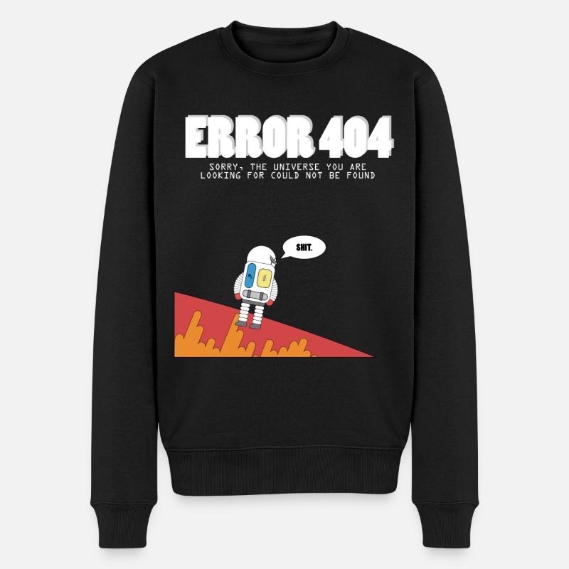 404 Astronaut - Männer Premium Bio Pullover - Schwarz