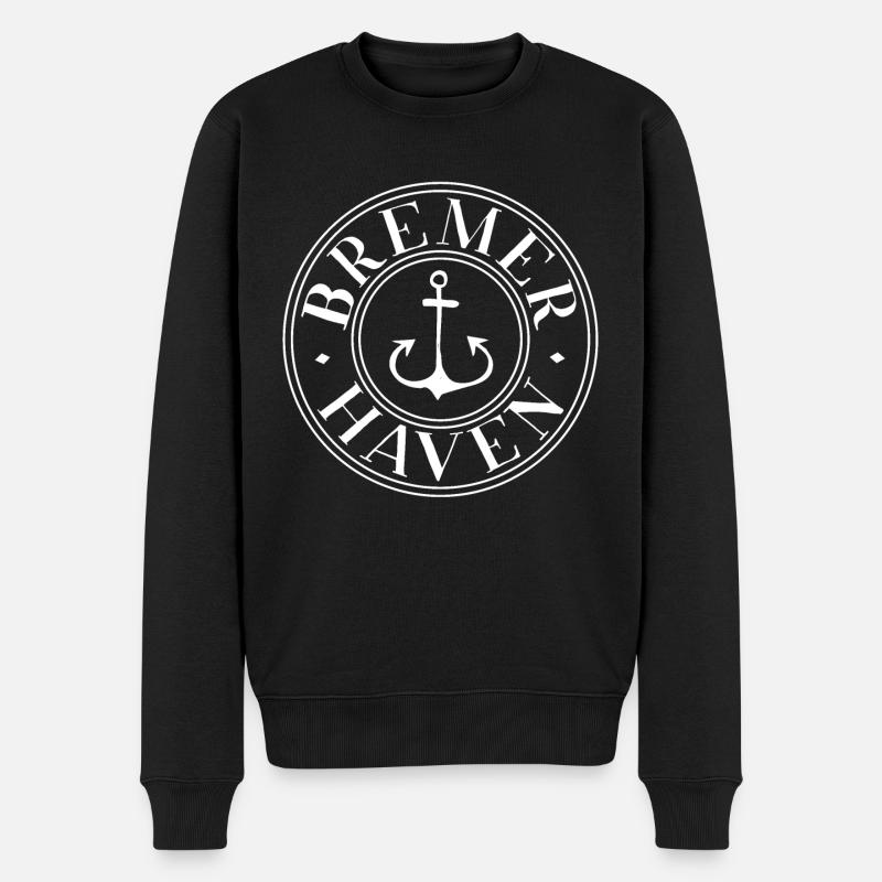 Bremerhaven - Männer Premium Bio Pullover - Schwarz