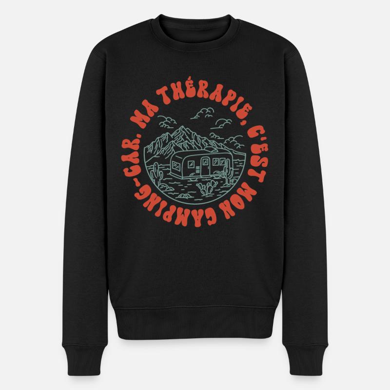Ma thérapie, c'est mon camping-car - Pull Premium bio Homme - noir